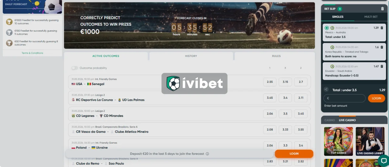 IviBet Stave V Živo